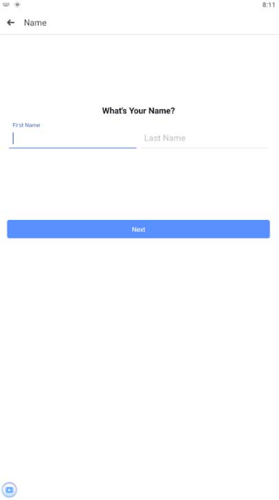 facebook create account form