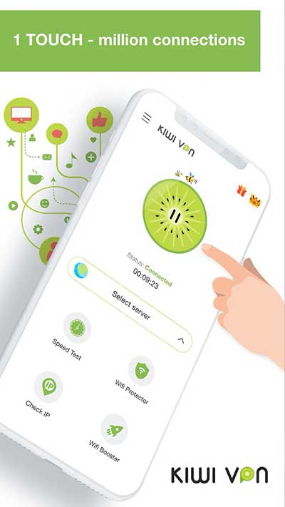 Touch to open kiwi vpn