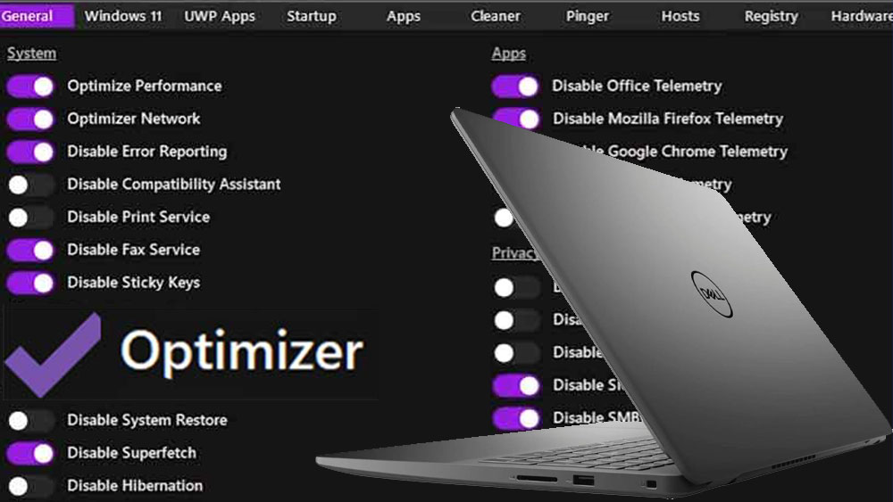 Speed up my Dell Laptop using Optimizer